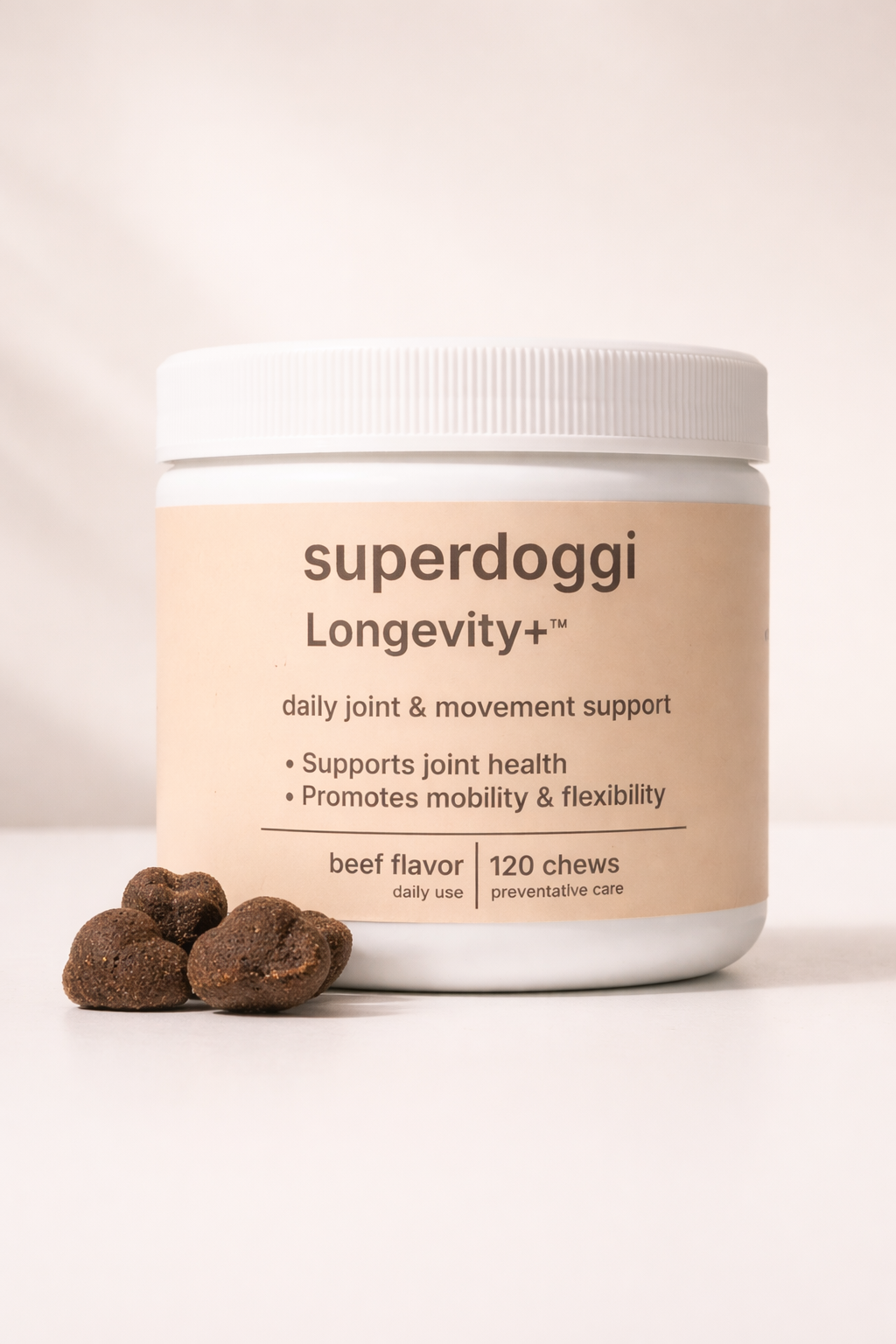 Superdoggi Longevity+ Vitamin Chews — 120 Soft Bites